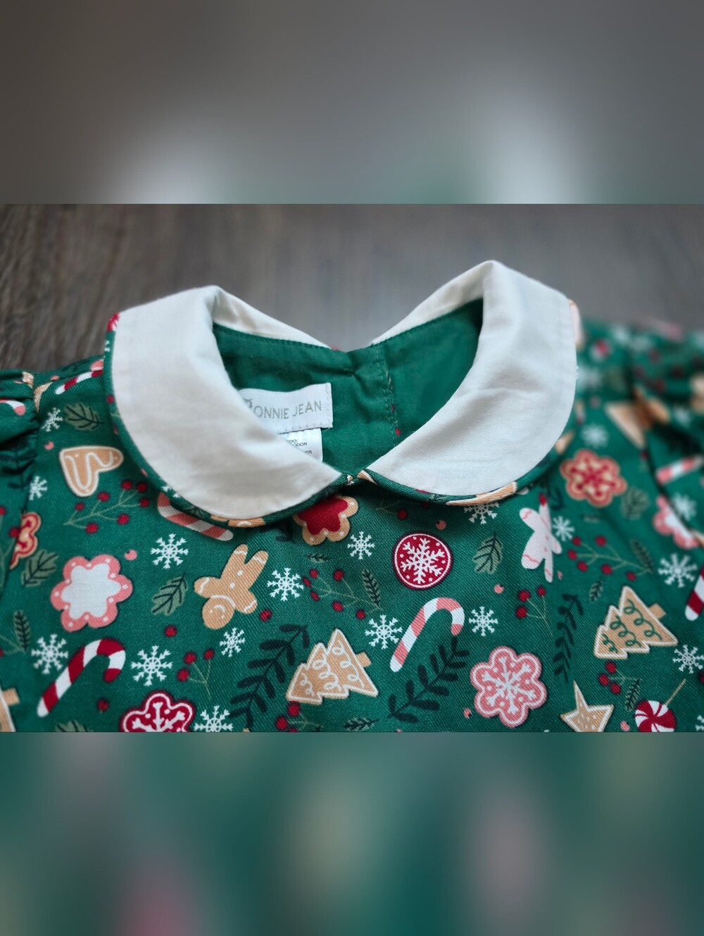 Bonnie Jean Gingerbread Smocking Dress - Picture 10 of 14